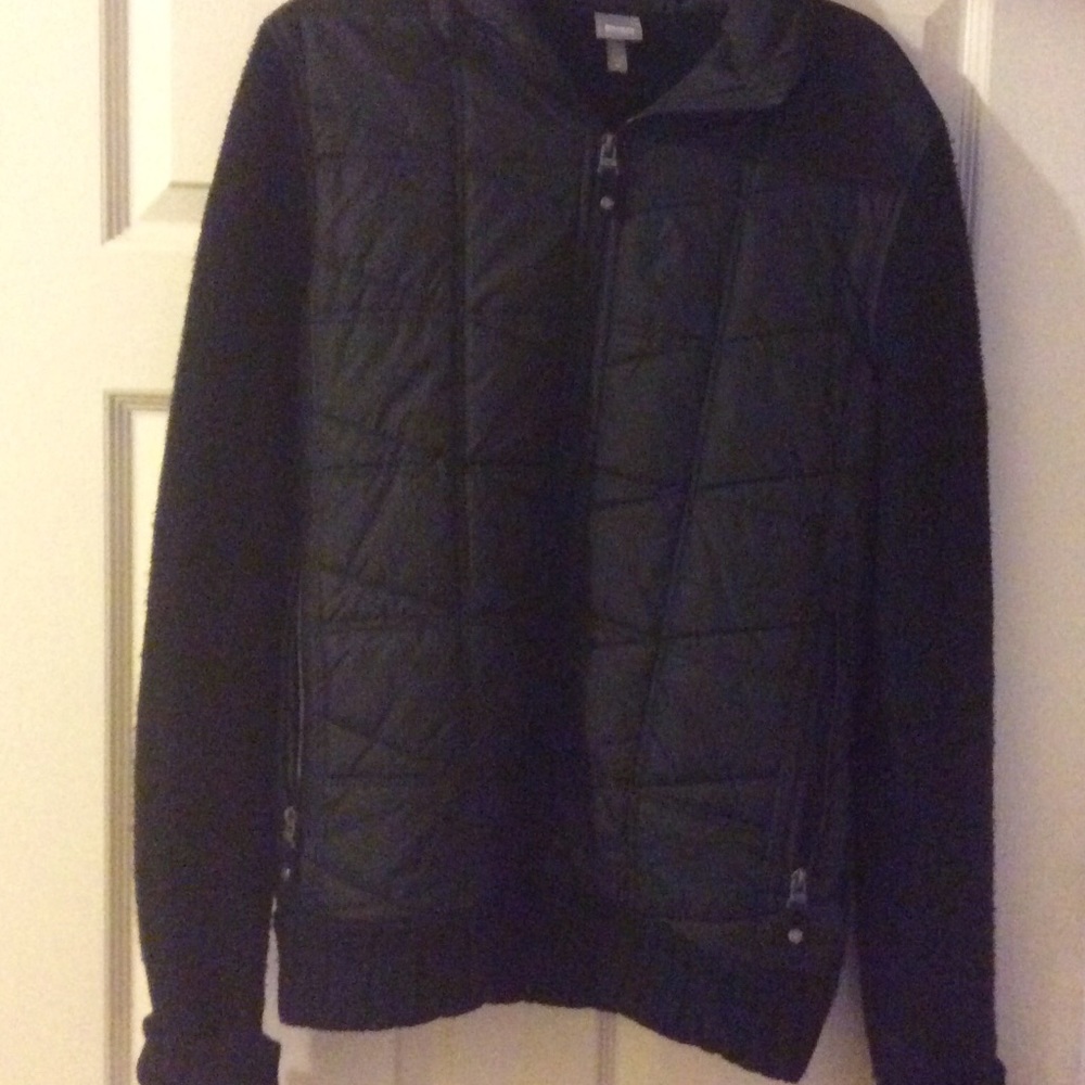 Men’s black warm zip up puffer jacket - Picture 3 of 6
